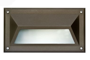 Dabmar Lighting DSL1002-L9-65K-BZ Cast Aluminum Hooded Step Light, G24, Color Temperature 6500K, Bronze Finish