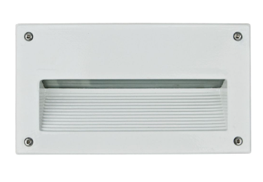 Dabmar Lighting DSL1003-L7-30K-W Cast Aluminum Recessed Step Light, G24, Color Temperature 3000K, White Finish