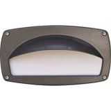 Dabmar Lighting DSL1014-BZ Recessed Hooded Step Wall Light, 120V, Bronze Finish