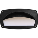 Dabmar Lighting DSL1014-B Recessed Hooded Step Wall Light, 120V, Black Finish