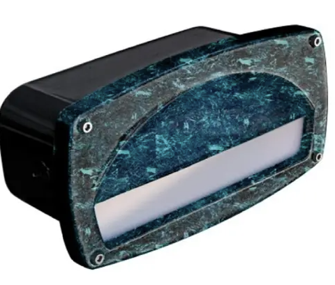 Dabmar Lighting DSL1014-L12-40K-VG G24 LED Cast Aluminium Hooded Step Light, Wattage 12W, Color Temperature 40K, Voltage 120V-277V, Verde Green