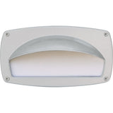 Dabmar Lighting DSL1014-W LED Recessed Hooded Step Wall Light, White Finish