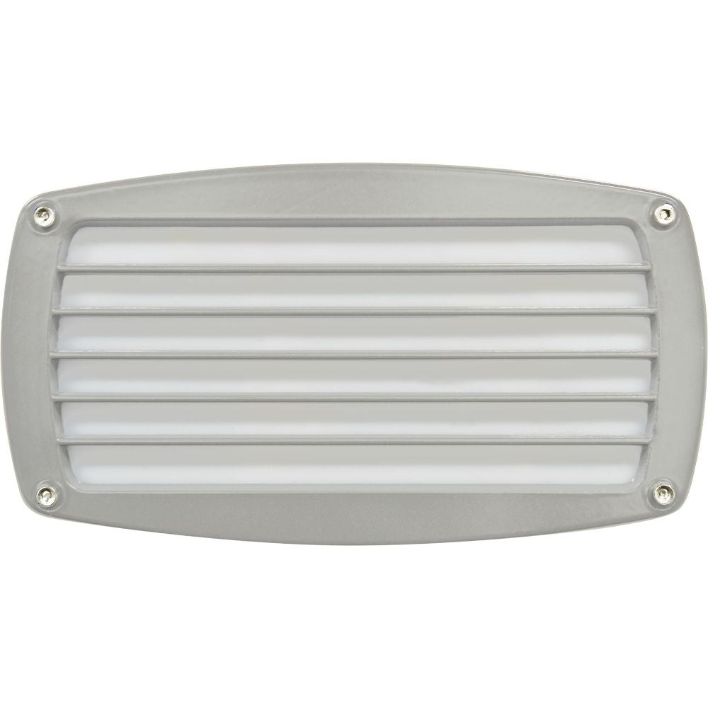 Dabmar Lighting DSL1015-L12-30K-W LED Cast Aluminum Louvered Step Light, 120-277V, G24, Color Temperature 3000K, White Finish
