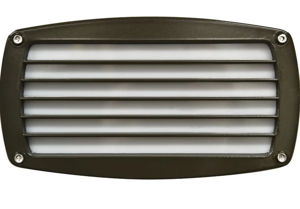 Dabmar Lighting DSL1015-L12-40K-B G24 LED Cast Aluminium Louvred Step Light, Wattage 12W, Color Temperature 40K, Voltage 120V-277V, Black