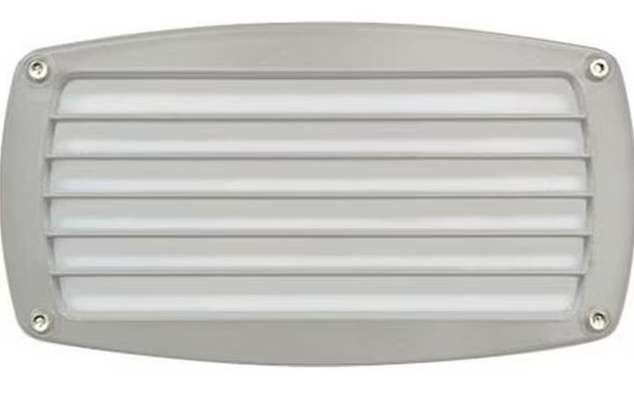 Dabmar Lighting DSL1015-L12-40K-W G24 LED Cast Aluminium Louvred Step Light, Wattage 12W, Color Temperature 40K, Voltage 120V-277V, White