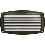 Dabmar Lighting DSL1015-L6-RGBW-BZ LED Cast Aluminum Louvered Step Light, 120V, E26, Color Temperature RGBW, Bronze Finish