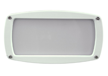 Dabmar Lighting DSL1016-L12-30K-W Cast Aluminum Open Face Step Light, G24, Color Temperature 3000K, White Finish