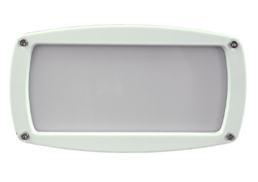 Dabmar Lighting DSL1016-L12-50K-W Cast Aluminum Open Face Step Light, G24, Color Temperature 5000K, White Finish