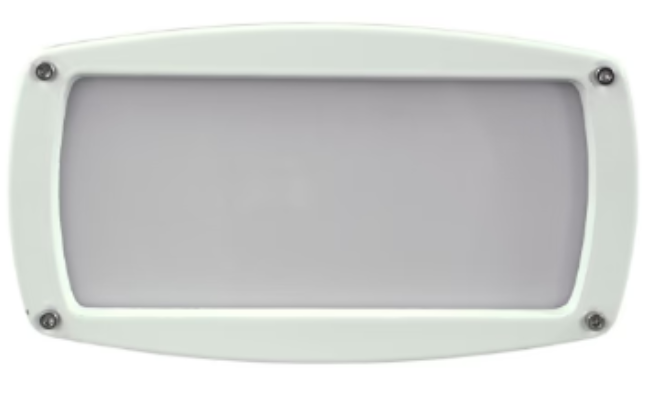Dabmar Lighting DSL1016-L12-40K-W G24 LED Cast Aluminium Open Face Step Light, Wattage 12W, Color Temperature 40K, Voltage 120V-277V, White