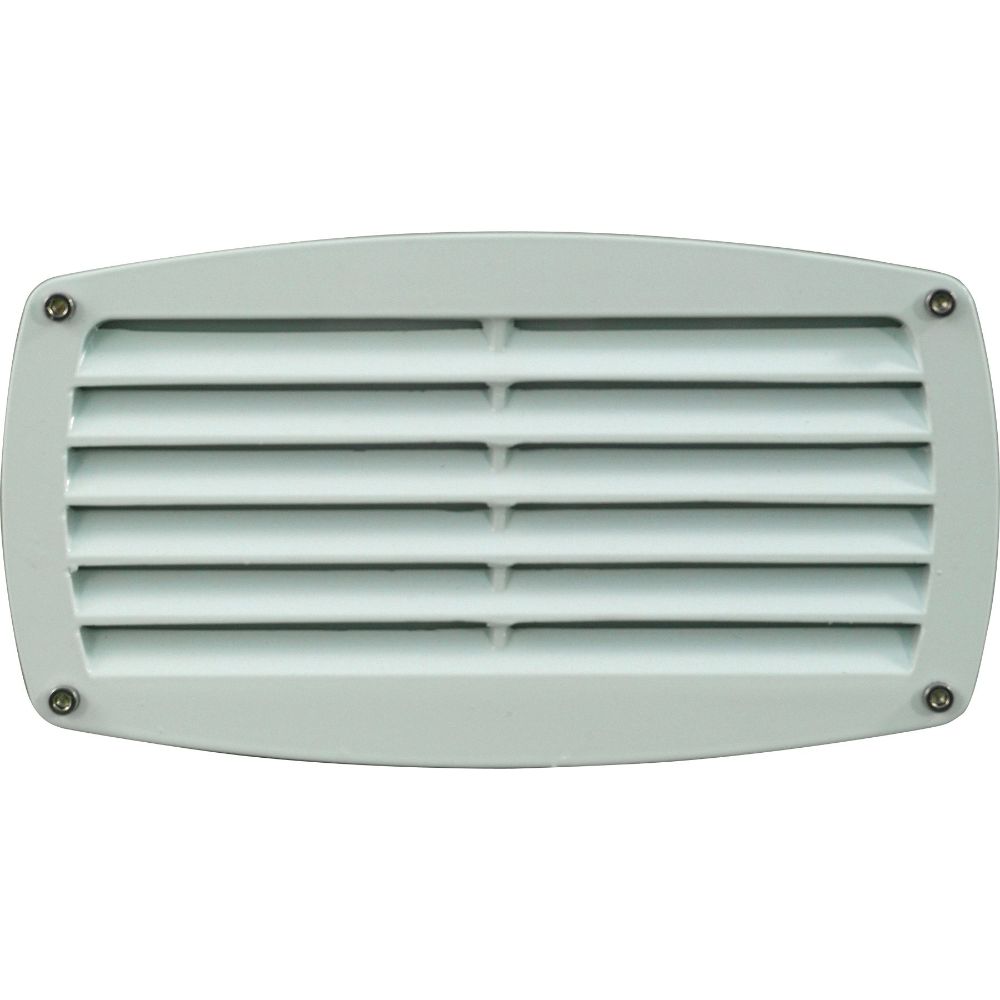 Dabmar Lighting DSL1017-L7-30K-W LED Cast Aluminum Louvered Step Light, 85V-265V, G24, Color Temperature 3000K, White Finish