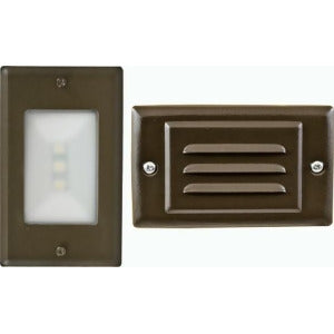 Dabmar Lighting DSL1200-LB3-50K-BZ Cast Aluminium Recessed Step Light, Voltage 120V,Wattage 3W, Color Temperature 50K, Bronze