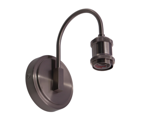 Westgate DSW-066GS-BN Vintage 8in Decorative Wall Socket Holder for Decorative Lamps, Brushed Nickel Finish