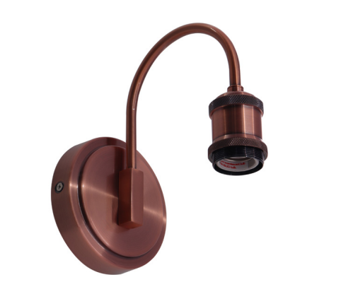 Westgate DSW-066GS-CU Vintage 8in Decorative Wall Socket Holder for Decorative Lamps, Ant Copper Finish