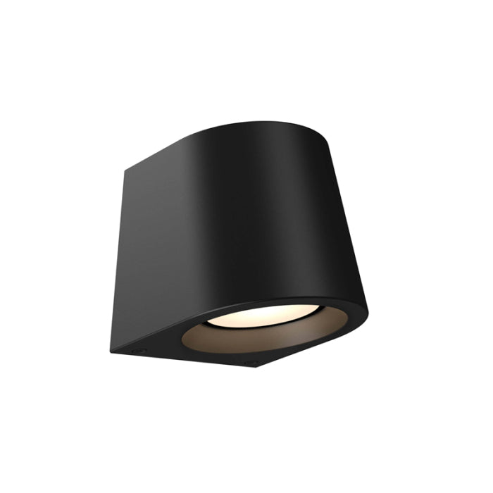 DALS Lighting DSWC05-CC-BK Shield 5" LED Wall Sconce - Photocell - 16W - CCT Selectable - 1,200 Lumens - 120V - Black Finish