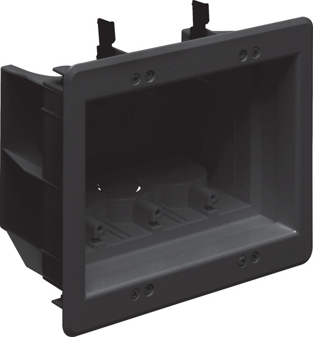 Arlignton DVFR3BL Three-Gang IN BOX Recessed Indoor Electrical Box for New and Retrofit Construction, Black