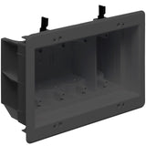 Arlignton DVFR4BL Four-Gang IN BOX Recessed Indoor Electrical Box for New and Retrofit Construction, Black