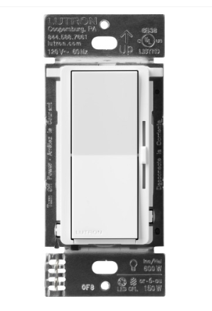 Lutron DVRF-6L-WH Caseta Diva Smart Dimmer, White Finish