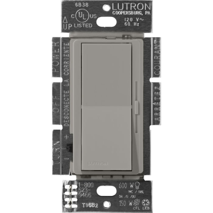 Lutron DVSCCL-253P-CS Diva LED + Dimmer Switch for Dimmable LED & Incandescent Bulbs, 250-Watt/Single-Pole or 3-Way, Cobble Stone Finish