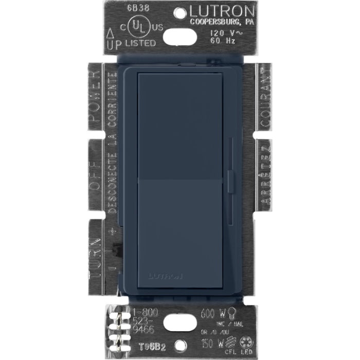 Lutron DVSCCL-253P-DE Diva LED + Dimmer Switch for Dimmable LED & Incandescent Bulbs, 250-Watt/Single-Pole or 3-Way, Deep Sea Finish