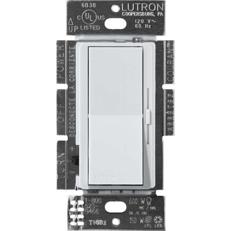 Lutron DVSCLV-103P-MI Diva 3-Way Magnetic Low-Voltage Dimmer, 120V, 1000VA (800W), Mist Finish