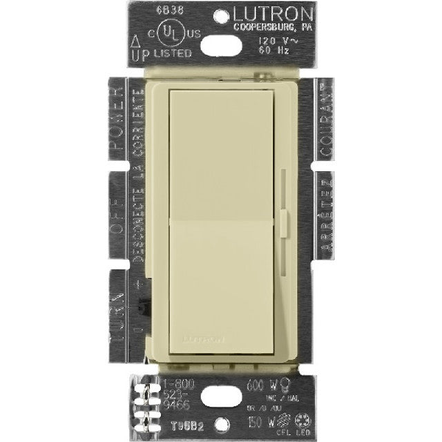 Lutron DVSCLV-103P-SA Diva Magnetic Low-Voltage Dimmer - 3-Way - 800W Max - Sage Finish