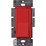 Lutron DVSCLV-103P-SR Diva Magnetic Low-Voltage Dimmer - 3-Way - 800W Max - Signal Red Finish