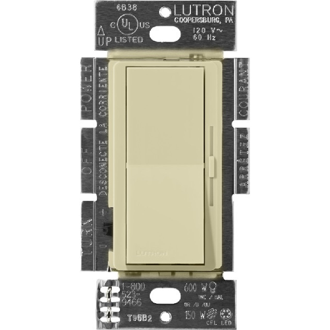 Lutron DVSCLV-10P-SA Diva Magnetic Low-Voltage Dimmer - Single-Pole - Sage Finish