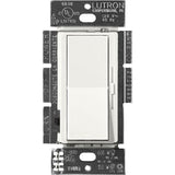 Lutron DVSCSTV-RW Diva Satin Dimmer Switch 0-10V LED/Fluorescent Fixtures Single-Pole/3Way Preset Dimmer, 50 mA Max Control Current, 8A load, Architectural White Finish