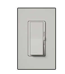 Lutron DVSCTV-PD Diva Satin 120V / 16A Fluorescent / LED 0-10V Single Pole Dimmer, Palladium Finish