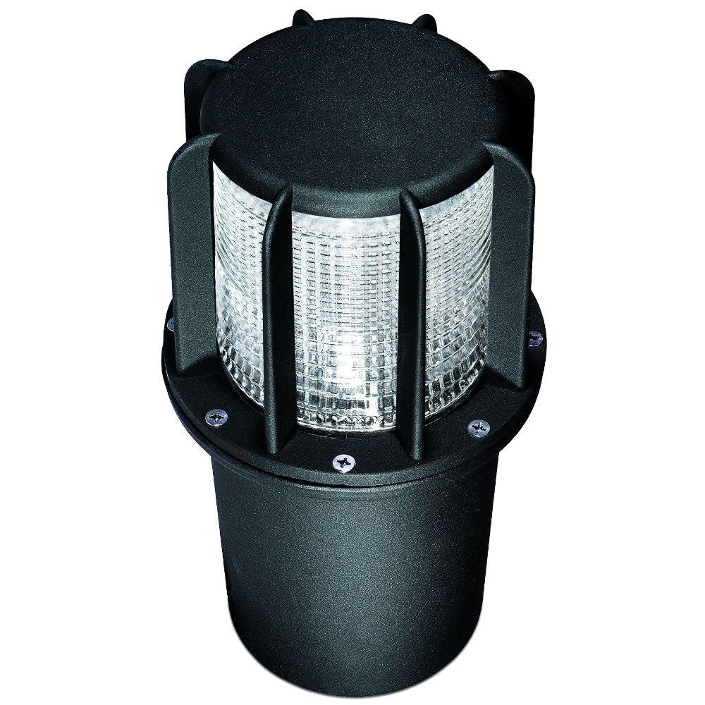 Dabmar Lighting DW15-L15-RGBW-B Cast Aluminum Beacon Well Light, E26, Color Temperature RGBW, Black Finish