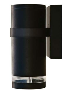 Dabmar Lighting DW3550-L12-RGBW-B LED Cast Aluminum Down Wall Light, 85V-265V, E26, Color Temperature RGBW, Black Finish