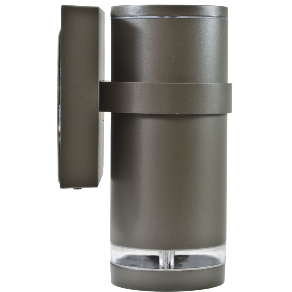 Dabmar Lighting DW3550-L12-RGBW-BZ LED Cast Aluminum Down Wall Light, 85V-265V, E26, Color Temperature RGBW, Bronze Finish