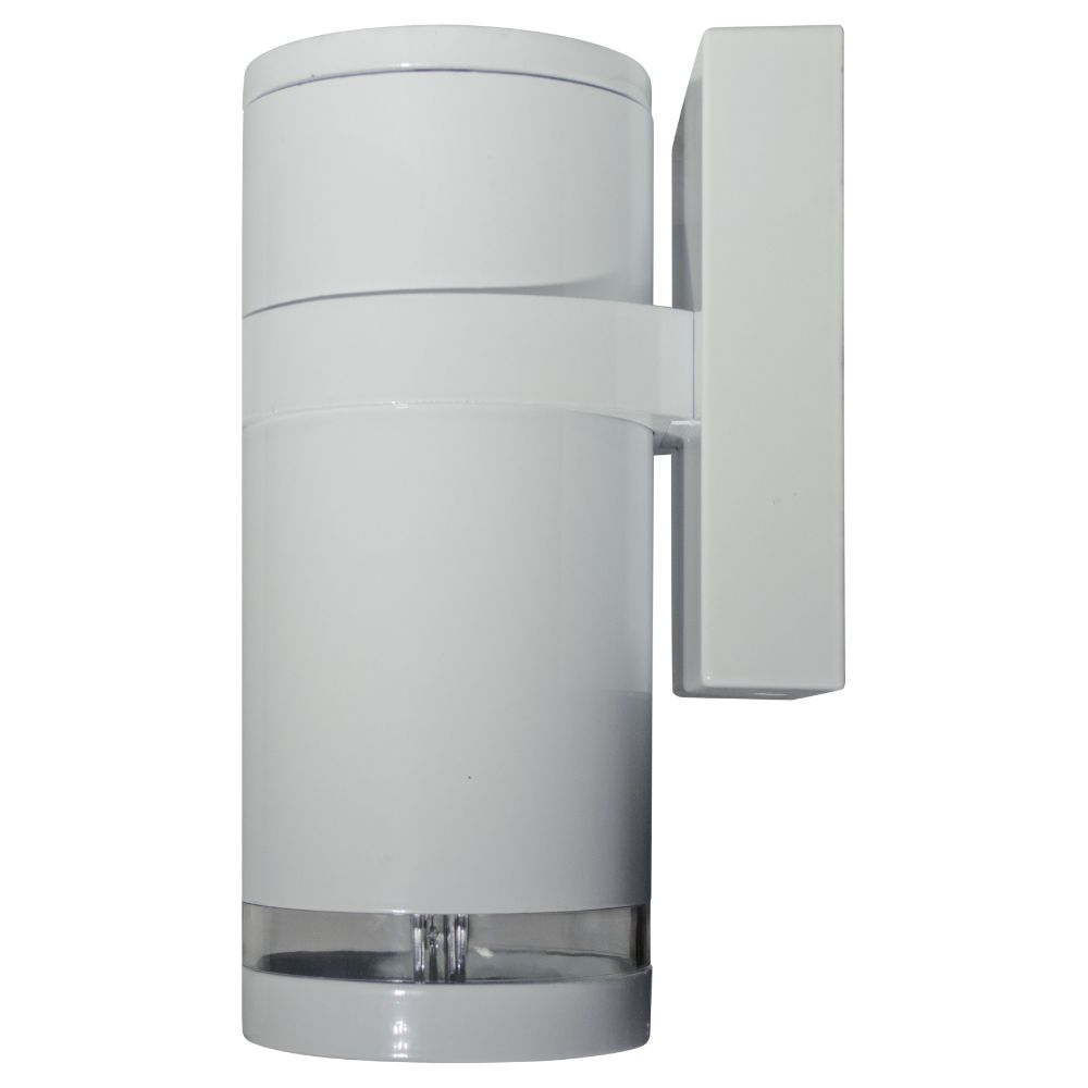 Dabmar Lighting DW3550-L12-RGBW-W LED Cast Aluminum Down Wall Light, 85V-265V, E26, Color Temperature RGBW, White Finish