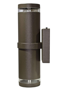 Dabmar Lighting DW3560-L12-60K-BZ Cast Aluminum Up and Down Wall Fixture, E26, 2X, Color Temperature 6000K, Bronze Finish