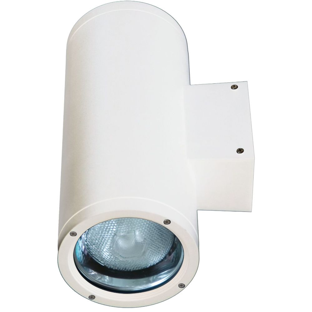 Dabmar Lighting DW3756-L25S-65K-W LED Cast Aluminum Up And Down Wall Fixture, 120V-277V, E26, Color Temperature 6500K, Spot White Finish