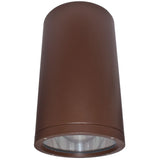 Dabmar Lighting DW3760-L25F-27K-BZ Cast Aluminum Cylinder Ceiling Fixture, 120V-277V, E26, Color Temperature 2700K, Flood Bronze Finish