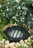 Dabmar Lighting DW4701-B Cast Aluminum In-Ground Well Light w/ Grill, E26, No Lamp, Black Finish