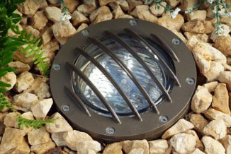 Dabmar Lighting DW4701-L25S-64K-BZ Cast Aluminum In-Ground Well Light w/ Grill, E26, Color Temperature 6400K Spot, Bronze Finish