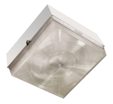 Dabmar Lighting DW6600-L20-30K-W Polycarbonate Square Surface Mounted Ceiling Fixture, G24, Color Temperature 3000K, White Finish