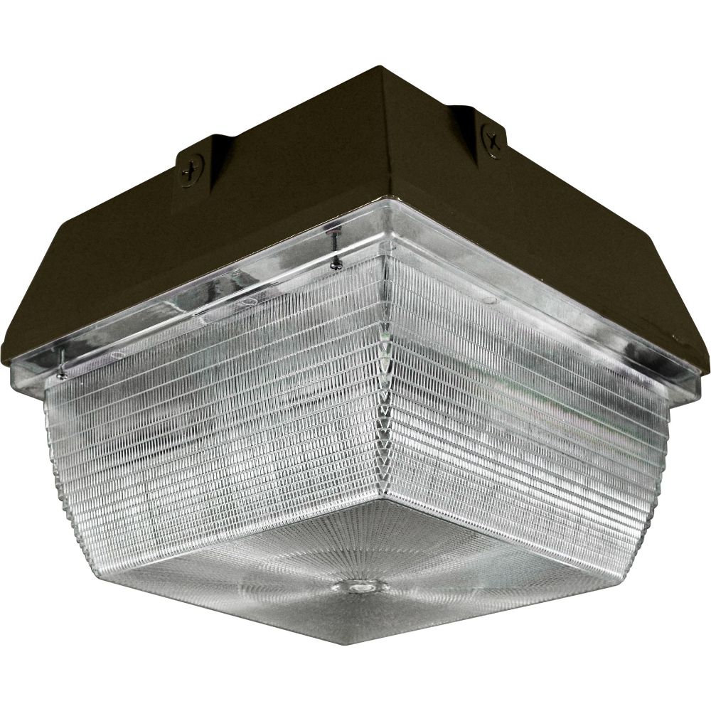 Dabmar Lighting DW8870-L20-50K-BZ LED Cast Aluminum Medium Square Ceiling Fixture, 120V, G24, Color Temperature 5000K, Bronze Finish
