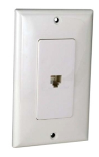 ORBIT DWJ-64-A Decorative Wall Jack 1-6P4C, Almond Finish