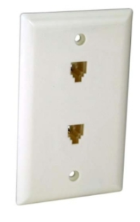 ORBIT DWJ-642-A Decorative Wall Jack 2-6P4C, Almond Finish
