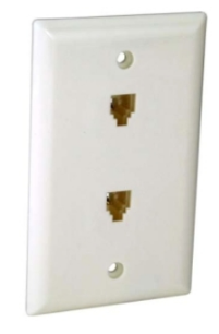 ORBIT DWJ-642-I Decorative Wall Jack 2-6P4C, Ivory Finish