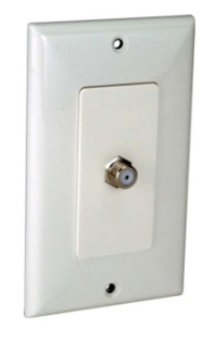 ORBIT DWJ-F-A Decorative Wall Jack 1-F Connector, Almond Finish