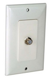 ORBIT DWJ-F-W Decorative Wall Jack 1-F Connector, White Finish