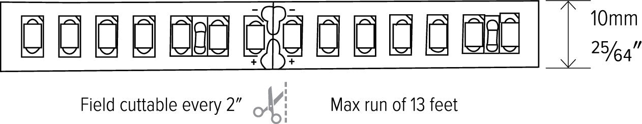 ELCO Lighting E60-24 6W/ft. High Output Indoor LED Tape Light 16 ft. Reel 6W 3000K 550 lm | BuyRite Electric