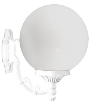 Dabmar Lighting GM245-L6-30K-W Cast Aluminium Globe Wall Fixture E26 LED, Voltage 120V, Color Temperature 3000K, White Finish