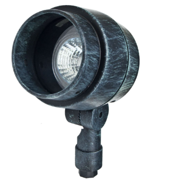 Dabmar Lighting LV201-L3-65K-PG Cast Aluminum Directional Spotlight 2-Pin LED, Voltage 12V, Wattage 3W, Color Temperature 6500k, Patina Green Finish