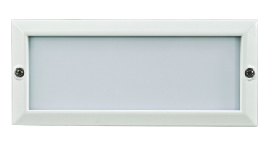 Dabmar Lighting LV602-L6-AMB-W Cast Aluminum Open Face Step Light G4 2X LED Amber, Wattage 3W, Voltage 12V, White Finish