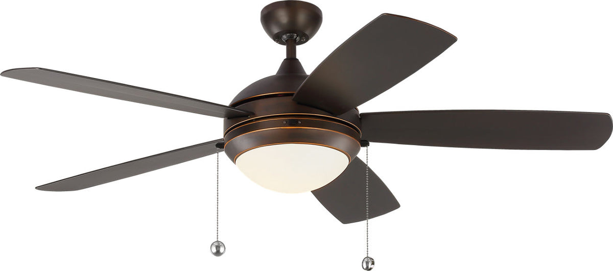 Generation Lighting Discus Outdoor 52 Roman Bronze LED ceiling fan with light kit